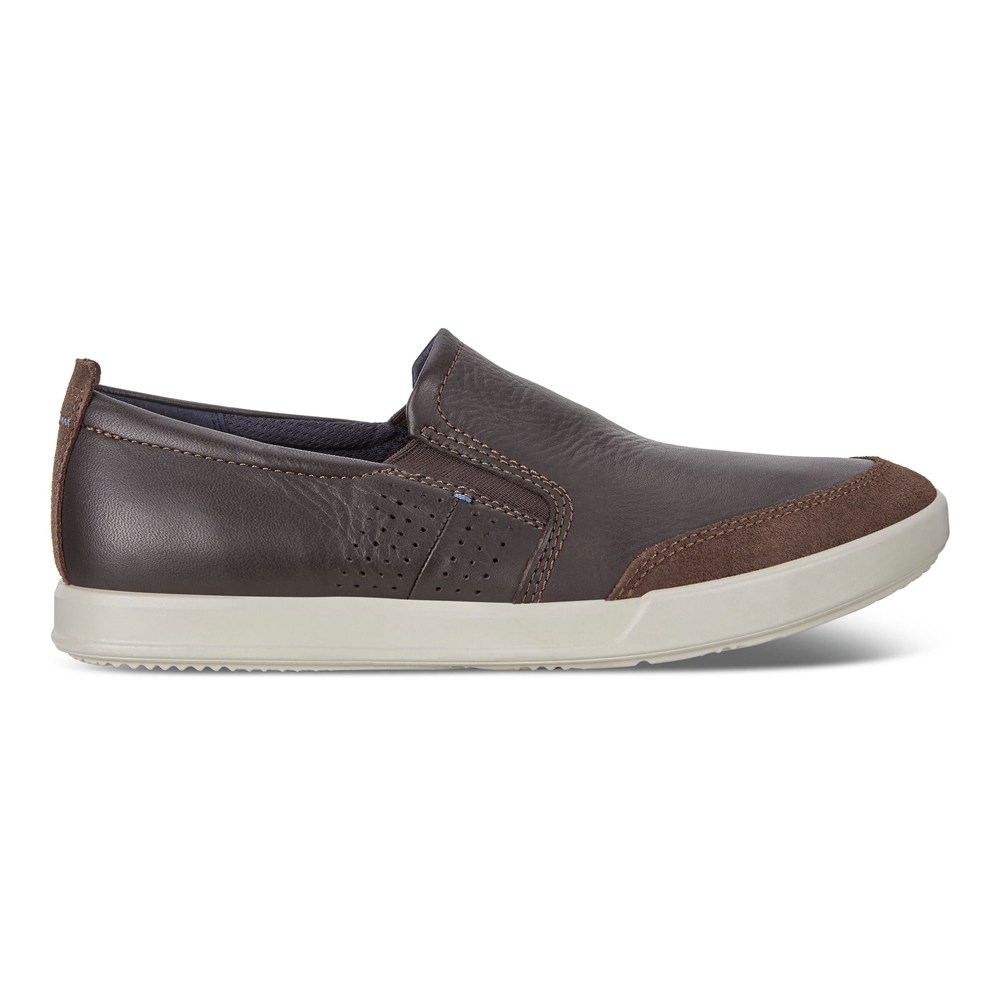 ECCO Mens Slip On Brown - Collin 2.0 Sneakers - WQG-739416